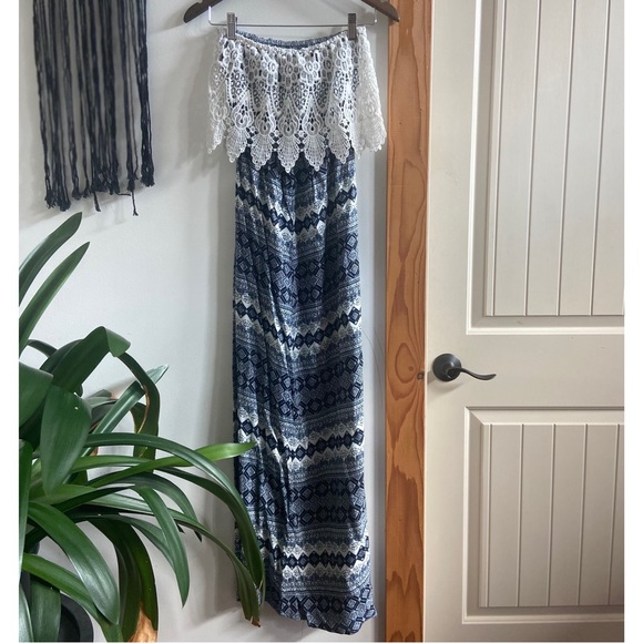 🔸 Streetwear Society 🔸 strapless maxi dress - Picture 1 of 7